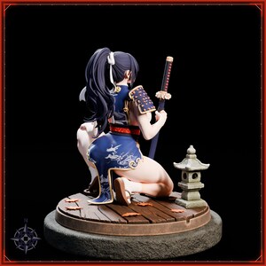 Samurai STL file for 3D printing - fantasy statue, image 7 of 11