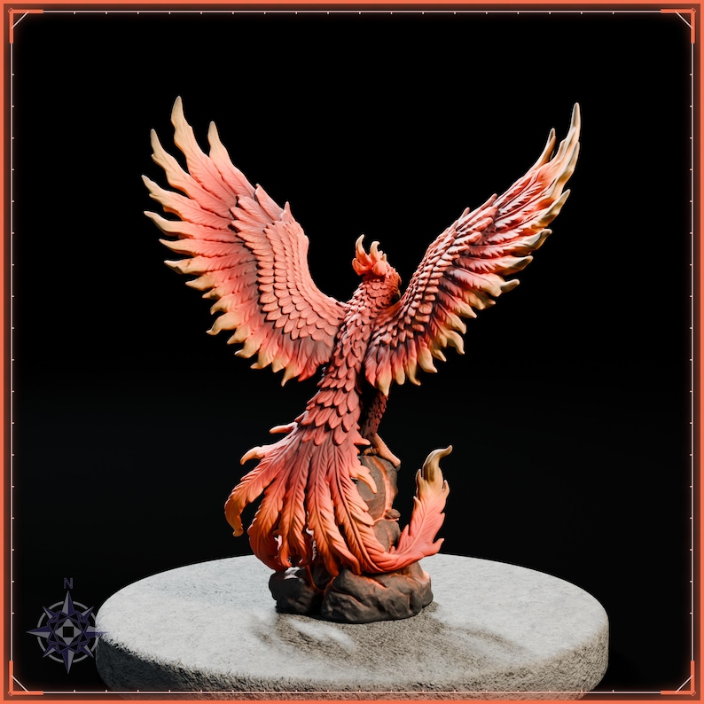 Phoenix Rising Statue STL file for 3D printing - fantasy statue, image 6 of 11