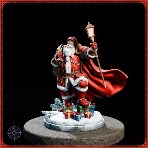 Santa Claus STL file for 3D printing - fantasy statue, image 3 of 11