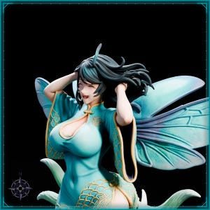 Wind Beetle Maiden STL file for 3D printing - folklore anime girl statue, image 10 of 11