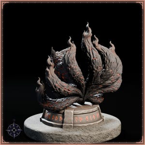 Demon Fox Spirit STL file for 3D printing - fantasy statue, image 5 of 11