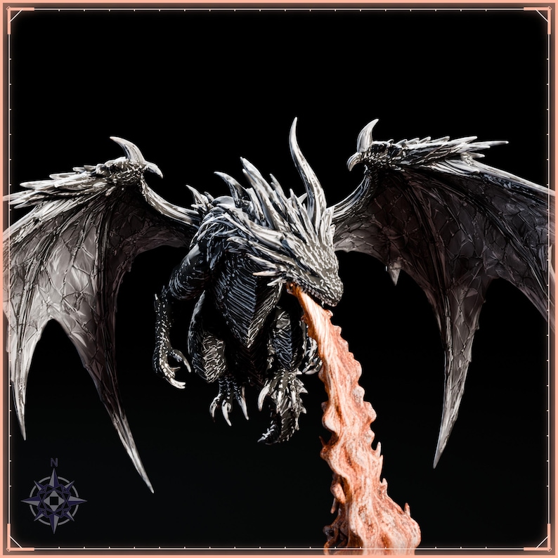 Dragon Trio STL bundle for 3D printing - fantasy statue, image 1 of 13