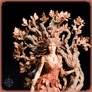 Autumn Spirit STL file for 3D printing - fantasy statue, image 9 of 11