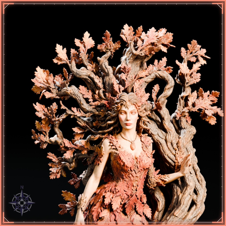 Autumn Spirit STL file for 3D printing - fantasy statue, image 9 of 11