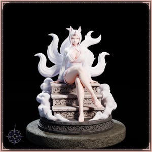 Cloud Horse Maiden STL file for 3D printing - folklore anime girl statue, image 2 of 11