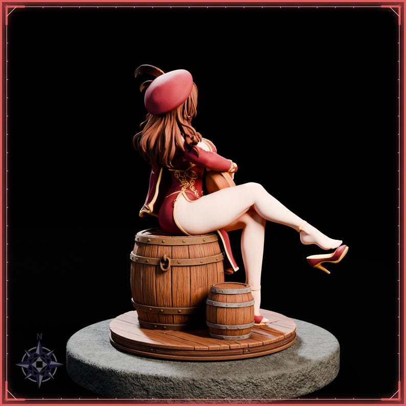 Bard STL file for 3D printing - fantasy statue, image 7 of 11