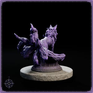 Void Kitsune STL file for 3D printing - fantasy statue, image 7 of 11