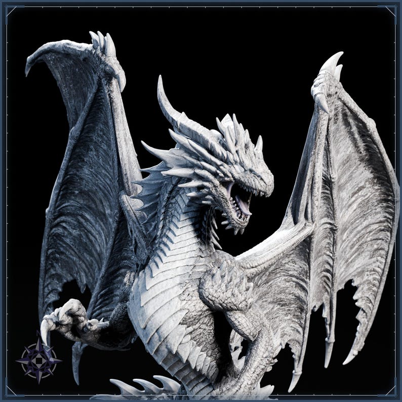 Elemental Dragons STL bundle for 3D printing - fantasy statue, image 19 of 20