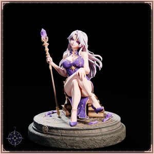 Sorceress STL file for 3D printing - fantasy statue, image 3 of 11