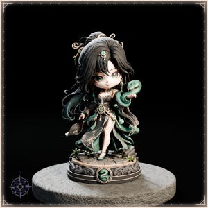 Chibi Companions STL bundle for 3D printing - fantasy statue, image 12 of 20