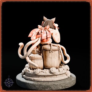 Nekomata STL file for 3D printing - fantasy statue, image 6 of 11