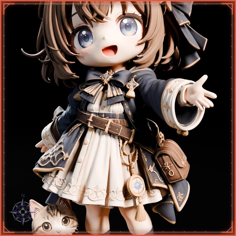 Chibi Companions STL bundle for 3D printing - fantasy statue, image 11 of 20