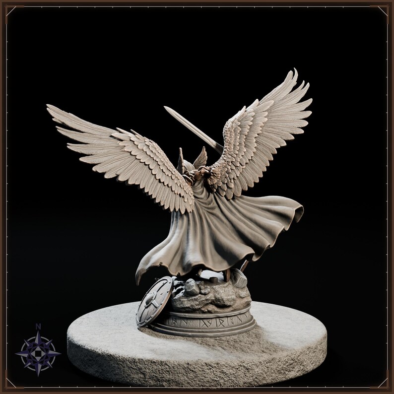 Valkyrie STL file for 3D printing - fantasy statue, image 5 of 11