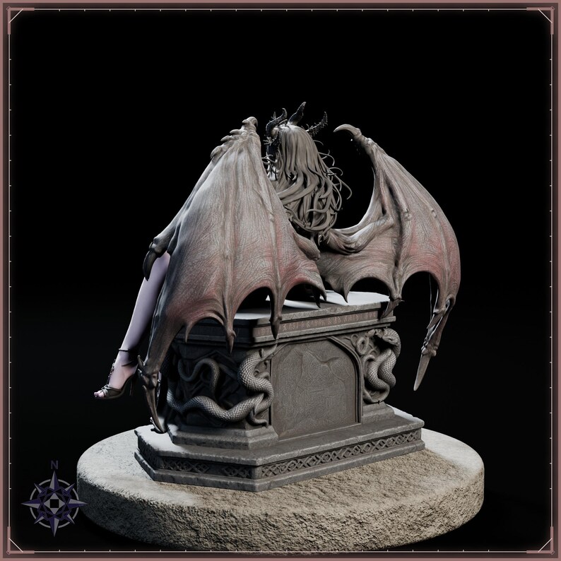 Lilith STL file for 3D printing - fantasy statue, image 5 of 11