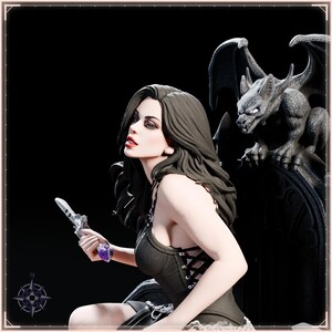Gothic Vampire Queen STL file for 3D printing - fantasy statue, image 10 of 11