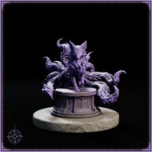 Void Kitsune STL file for 3D printing - fantasy statue, image 2 of 11
