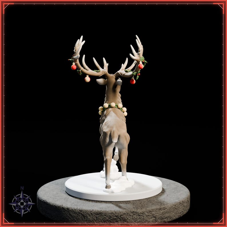 Reindeer STL file for 3D printing - fantasy statue, image 6 of 11