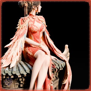 Vermilion Bird Maiden STL file for 3D printing - fantasy statue, image 11 of 11