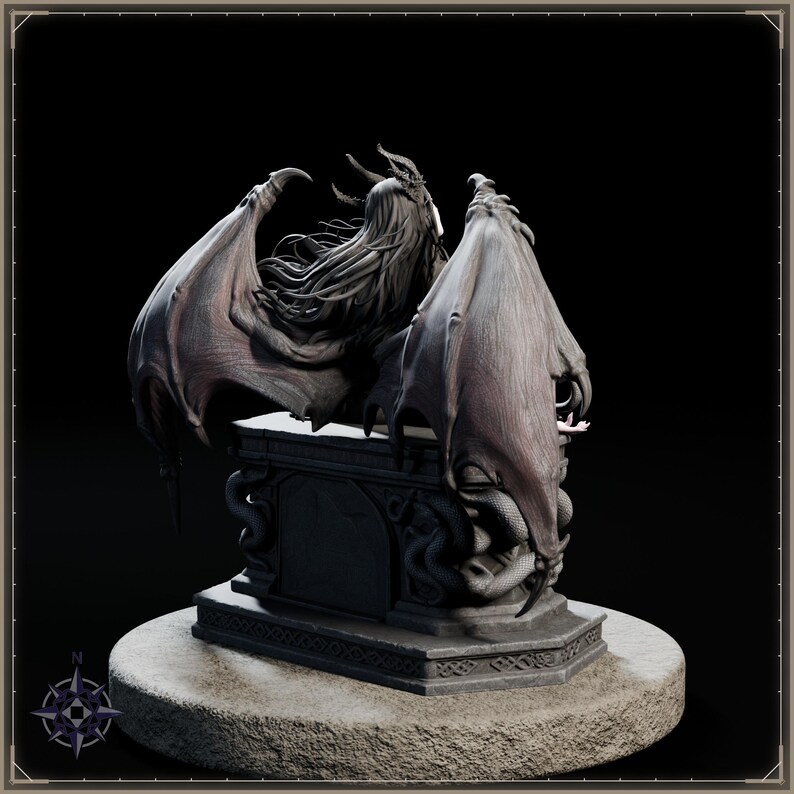 Lilith STL file for 3D printing - fantasy statue, image 7 of 11