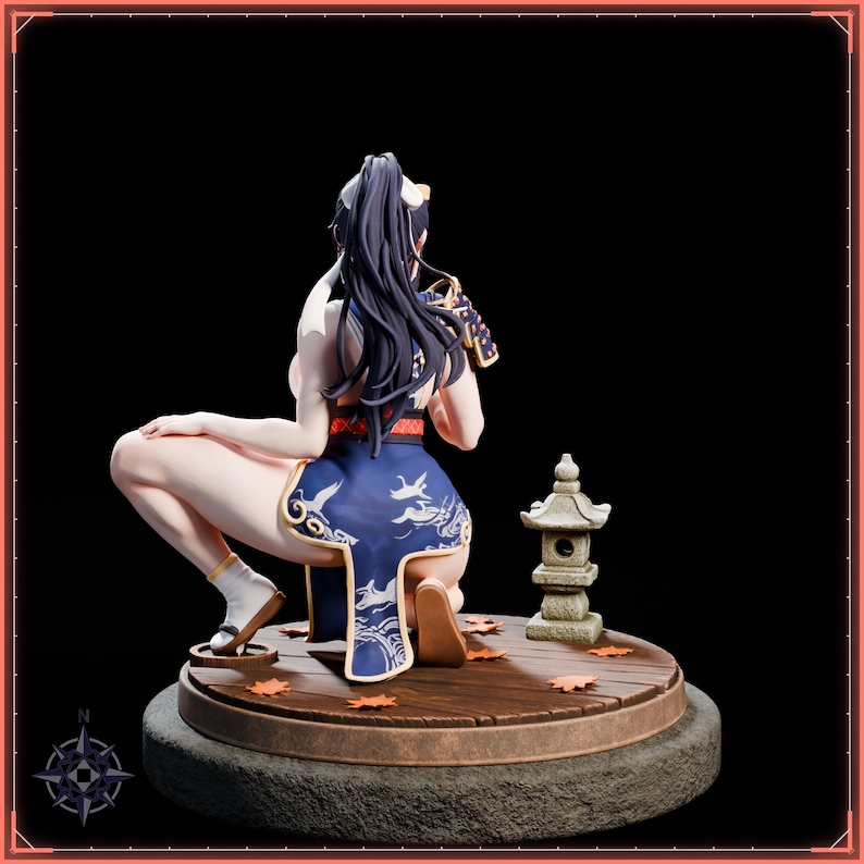 Samurai STL file for 3D printing - fantasy statue, image 6 of 11