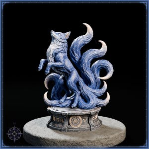 Kitsune STL bundle for 3D printing - fantasy statue, image 11 of 20