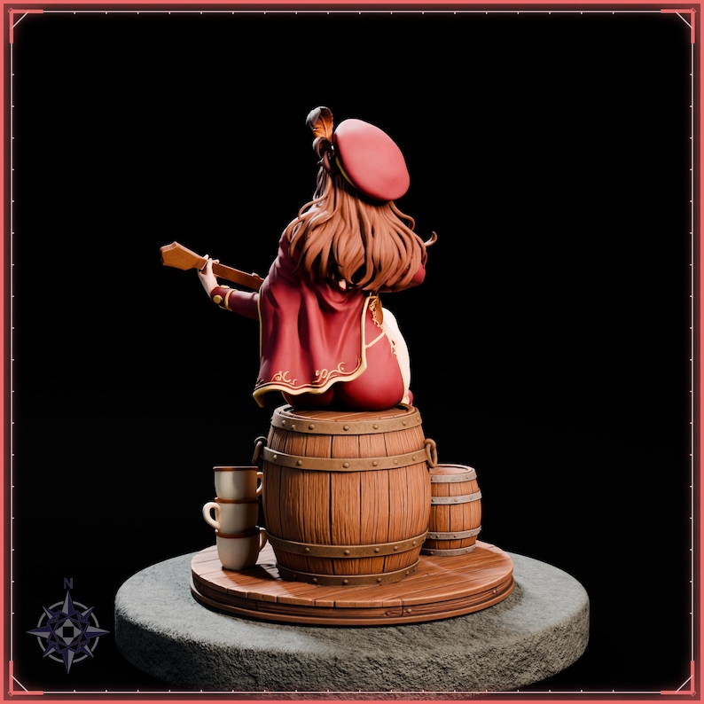 Bard STL file for 3D printing - fantasy statue, image 5 of 11