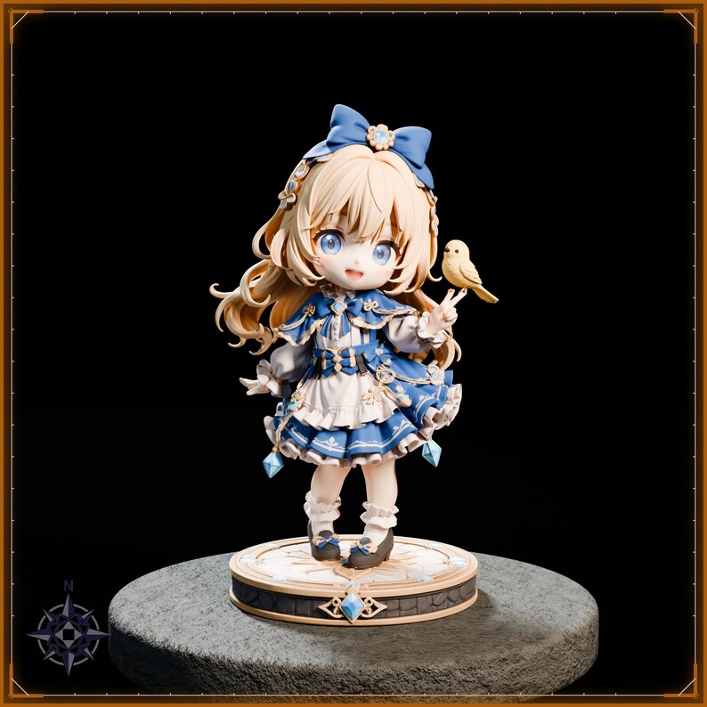Chibi Companions STL bundle for 3D printing - fantasy statue, image 14 of 20