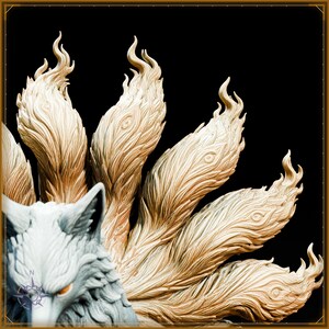 Kitsune STL bundle for 3D printing - fantasy statue, image 7 of 20