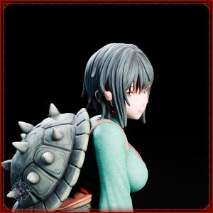 Sea Turtle Maiden STL file for 3D printing - folklore anime girl statue, image 11 of 11