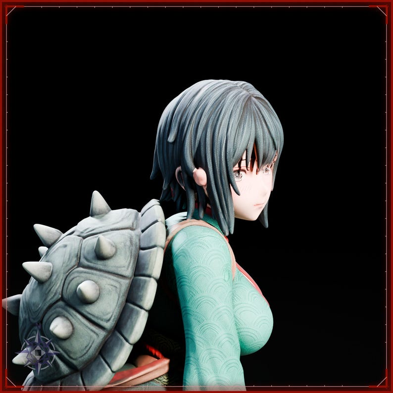 Sea Turtle Maiden STL file for 3D printing - folklore anime girl statue, image 11 of 11