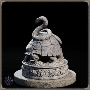 Black Tortoise STL file for 3D printing - fantasy statue, image 6 of 11