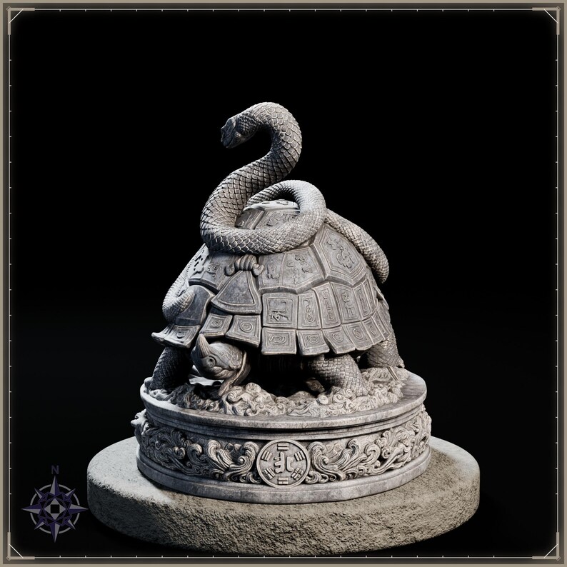 Black Tortoise STL file for 3D printing - fantasy statue, image 6 of 11