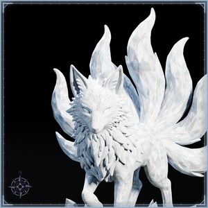 Crystal Kitsune STL file for 3D printing - fantasy statue, image 9 of 11