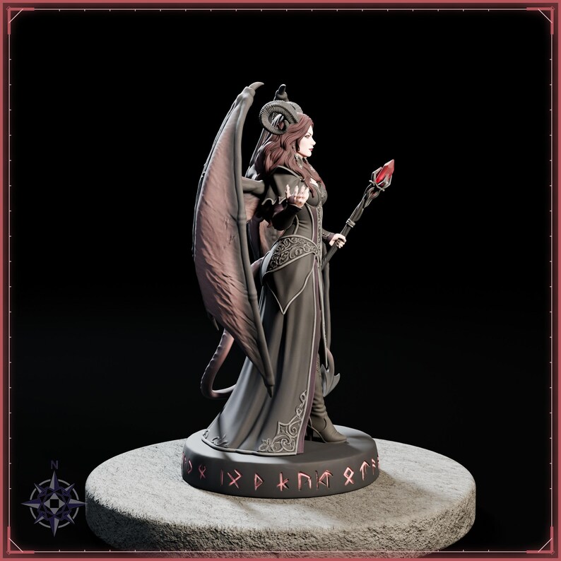 Succubus Sorceress STL file for 3D printing - fantasy statue, image 8 of 11