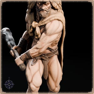 Hercules STL file for 3D printing - fantasy statue, image 9 of 11