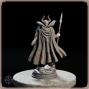 Odin STL file for 3D printing - fantasy statue, image 6 of 11