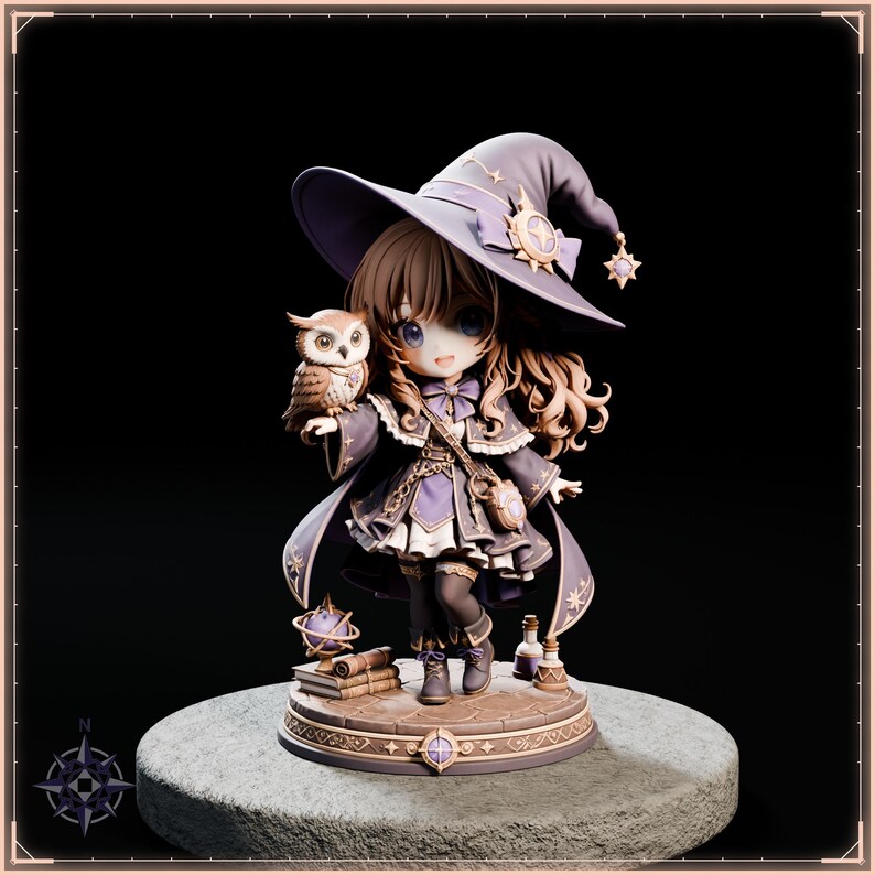 Chibi Companions STL bundle for 3D printing - fantasy statue, image 6 of 20