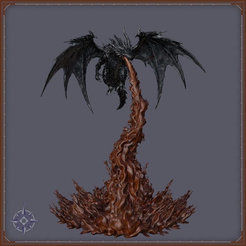 Dragon Trio STL bundle for 3D printing - fantasy statue, image 3 of 13