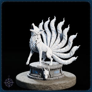 Kitsune STL bundle for 3D printing - fantasy statue, image 14 of 20