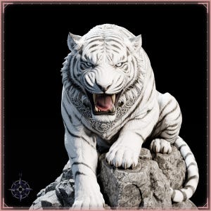 White Tiger STL file for 3D printing - fantasy statue, image 9 of 11