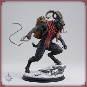 Krampus STL file for 3D printing - fantasy statue, image 1 of 11