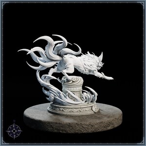Gale Kitsune STL file for 3D printing - fantasy statue, image 7 of 11