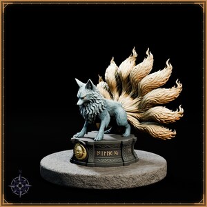 Kitsune STL bundle for 3D printing - fantasy statue, image 6 of 20