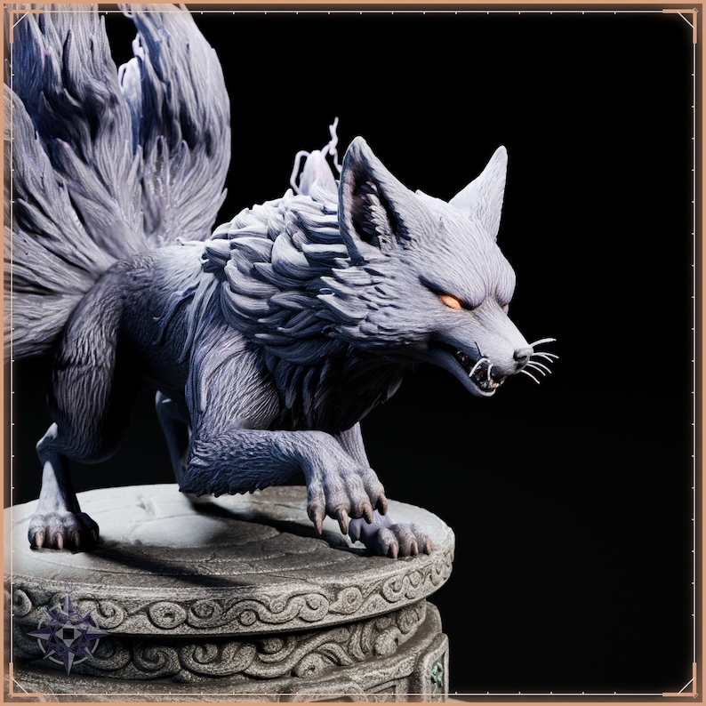 Lightning Kitsune STL file for 3D printing - fantasy statue, image 11 of 11