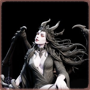 Lilith STL file for 3D printing - fantasy statue, image 10 of 11