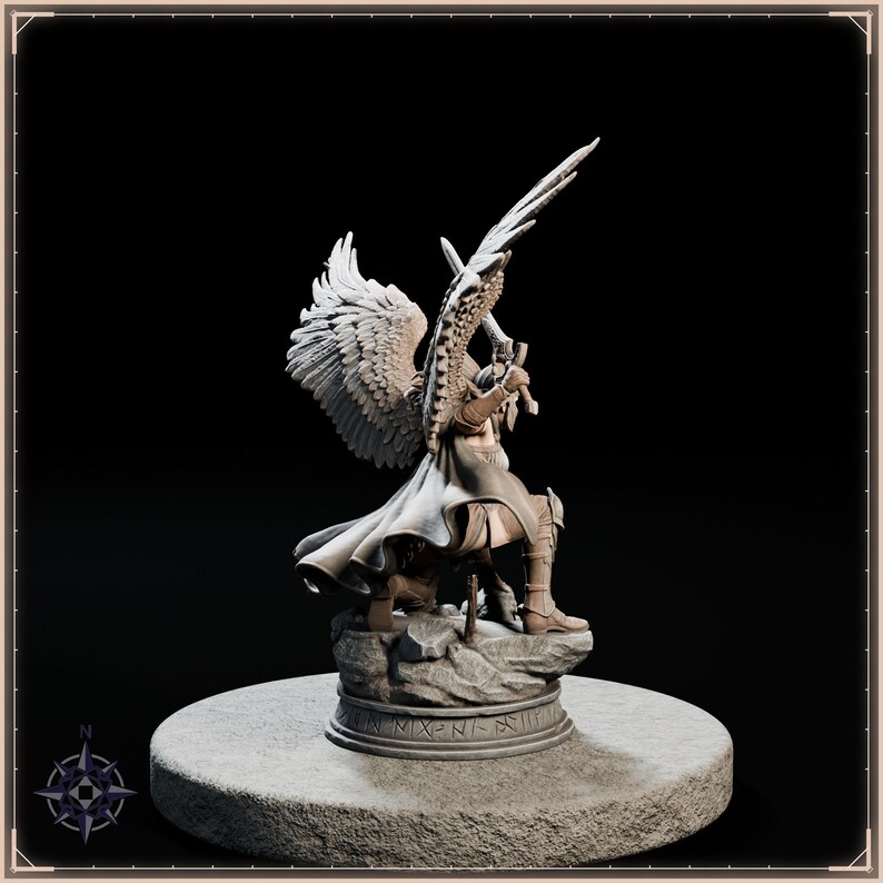 Valkyrie STL file for 3D printing - fantasy statue, image 7 of 11