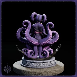 Ushi-Oni Maiden STL file for 3D printing - folklore anime girl statue, image 6 of 11