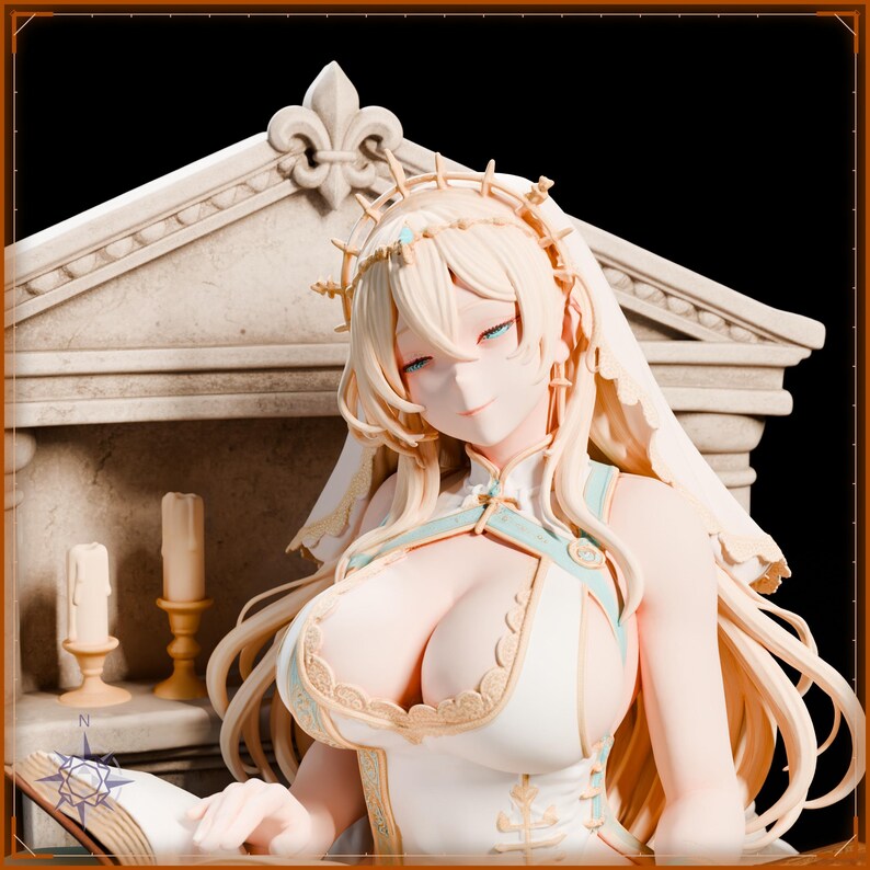 Cleric STL file for 3D printing - fantasy statue, image 9 of 11