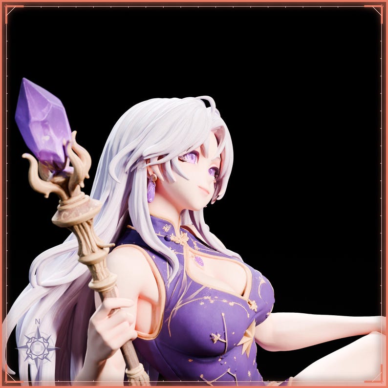 Sorceress STL file for 3D printing - fantasy statue, image 11 of 11