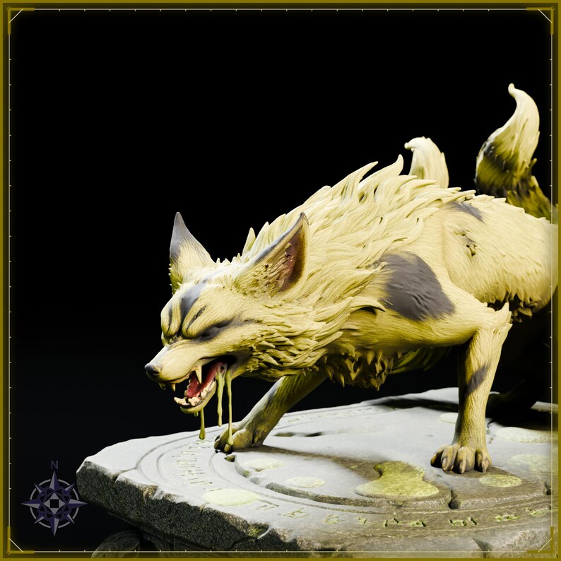 Toxic Kitsune STL file for 3D printing - fantasy statue, image 10 of 11